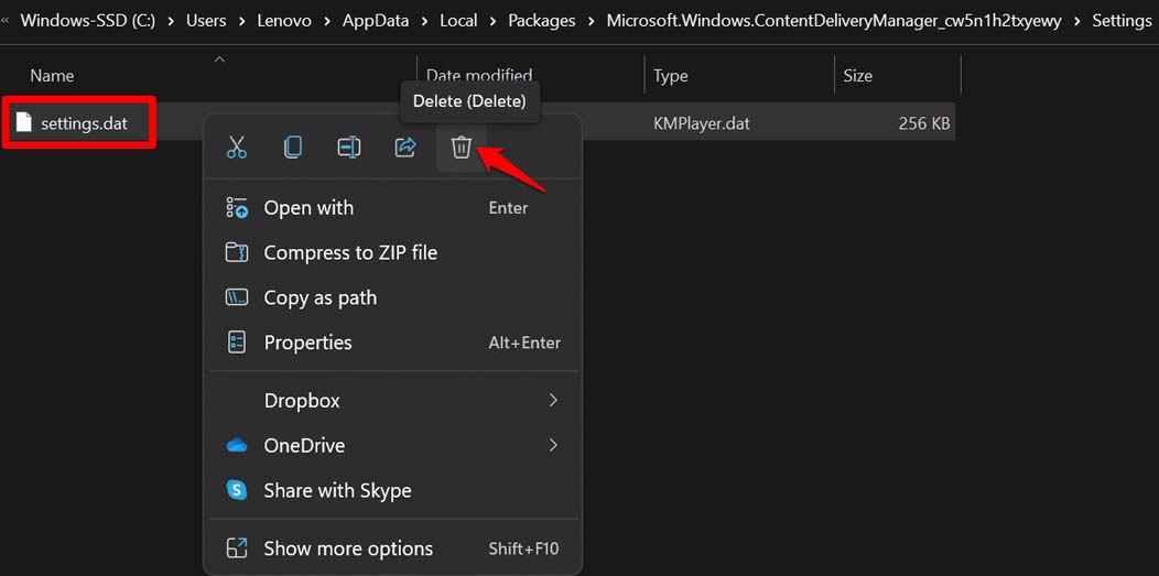 delete files