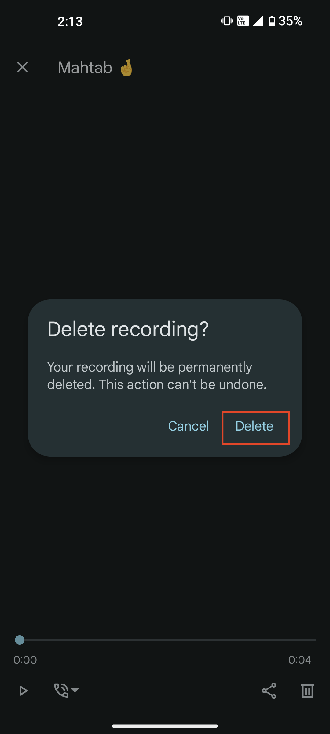 How to Record Calls on Nothing Phone 23 delete recording