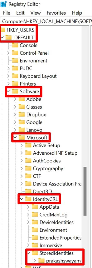 How to Fix Cannot Sign into your Windows 11 Account? 8 delete user account from registry editor