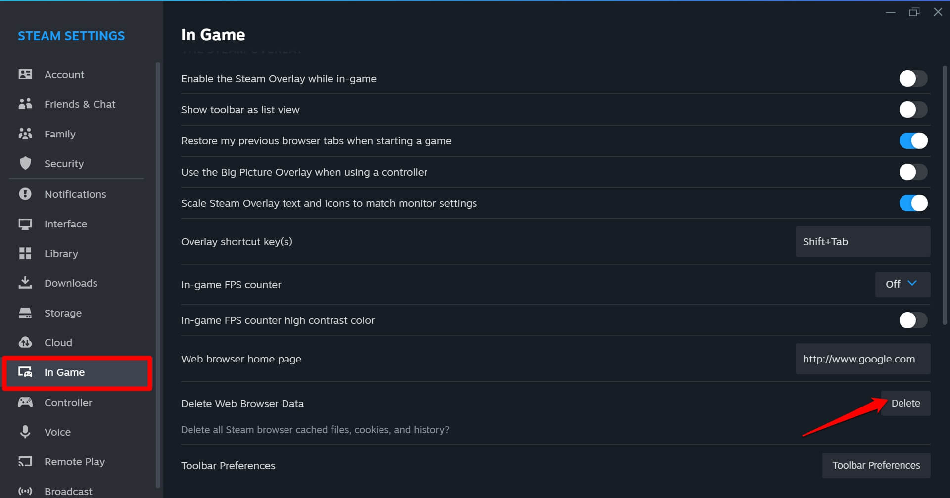 Steam Error Code 107: Top 6 Ways to Fix! 5 delete web browser data Steam