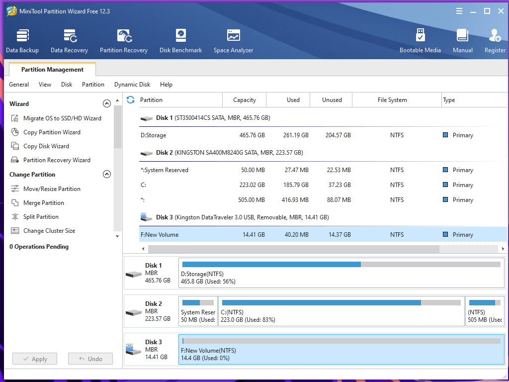 detect the hidden drive and click to select the flash drive
