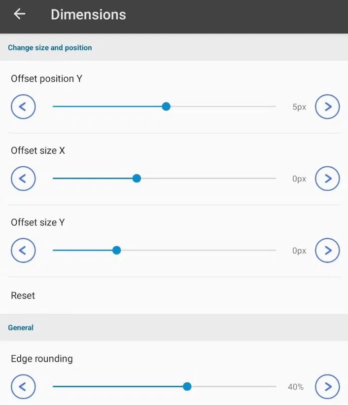 dimension-dynamic settings