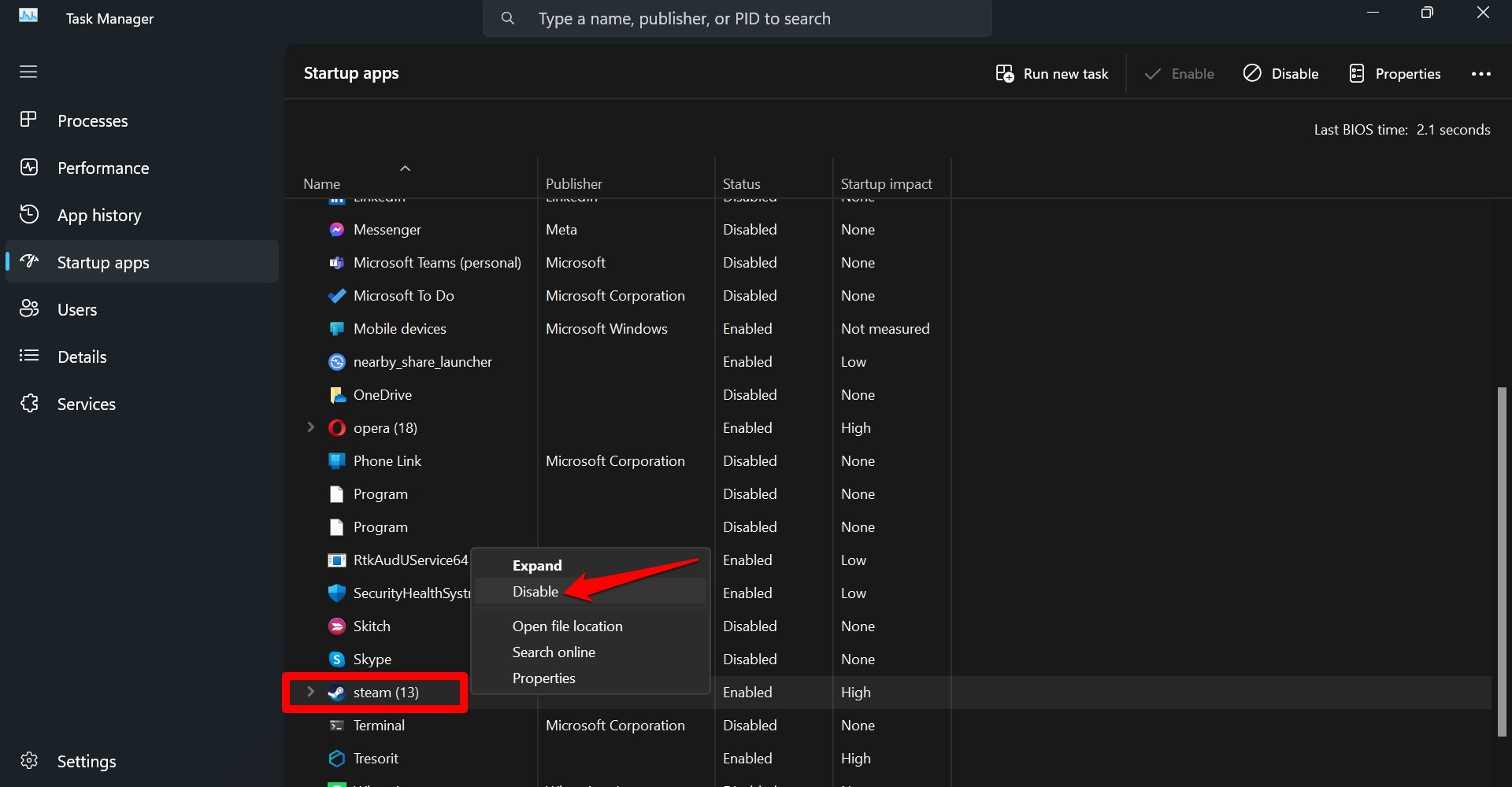 How to Fix Slow Boot Time in Windows 11 8 disable Windows 11 apps at startup