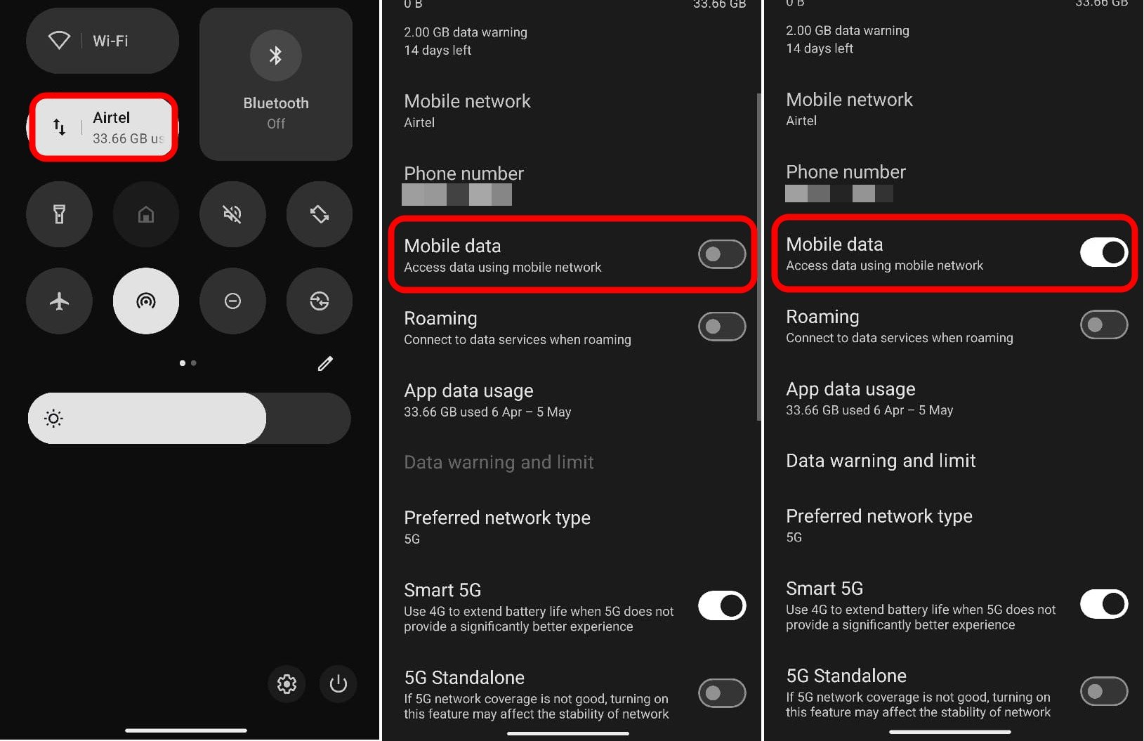 How to Fix "There was a Problem with the Server 404" issue on YouTube? 2 disable and enable mobile data on Android