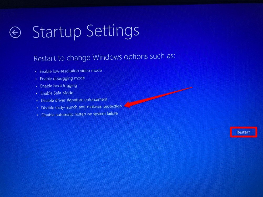How to Fix Startup Repair Can’t Repair This Computer Automatically in Windows 16 disable anti malware protection