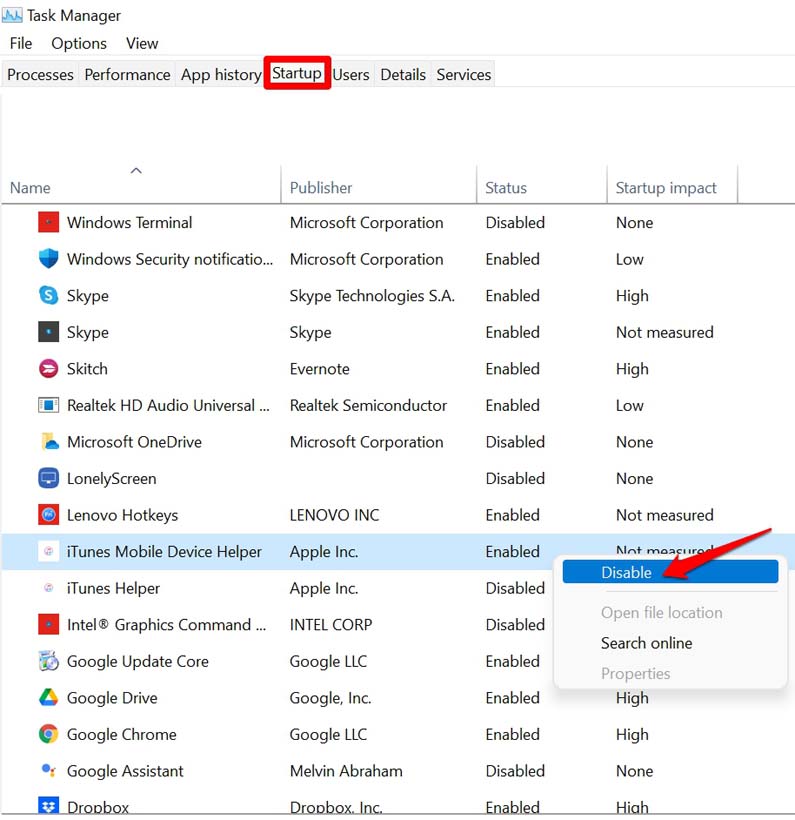 How to Fix WSClient.dll Missing Error on Startup in Windows 11? 22 disable app at startup