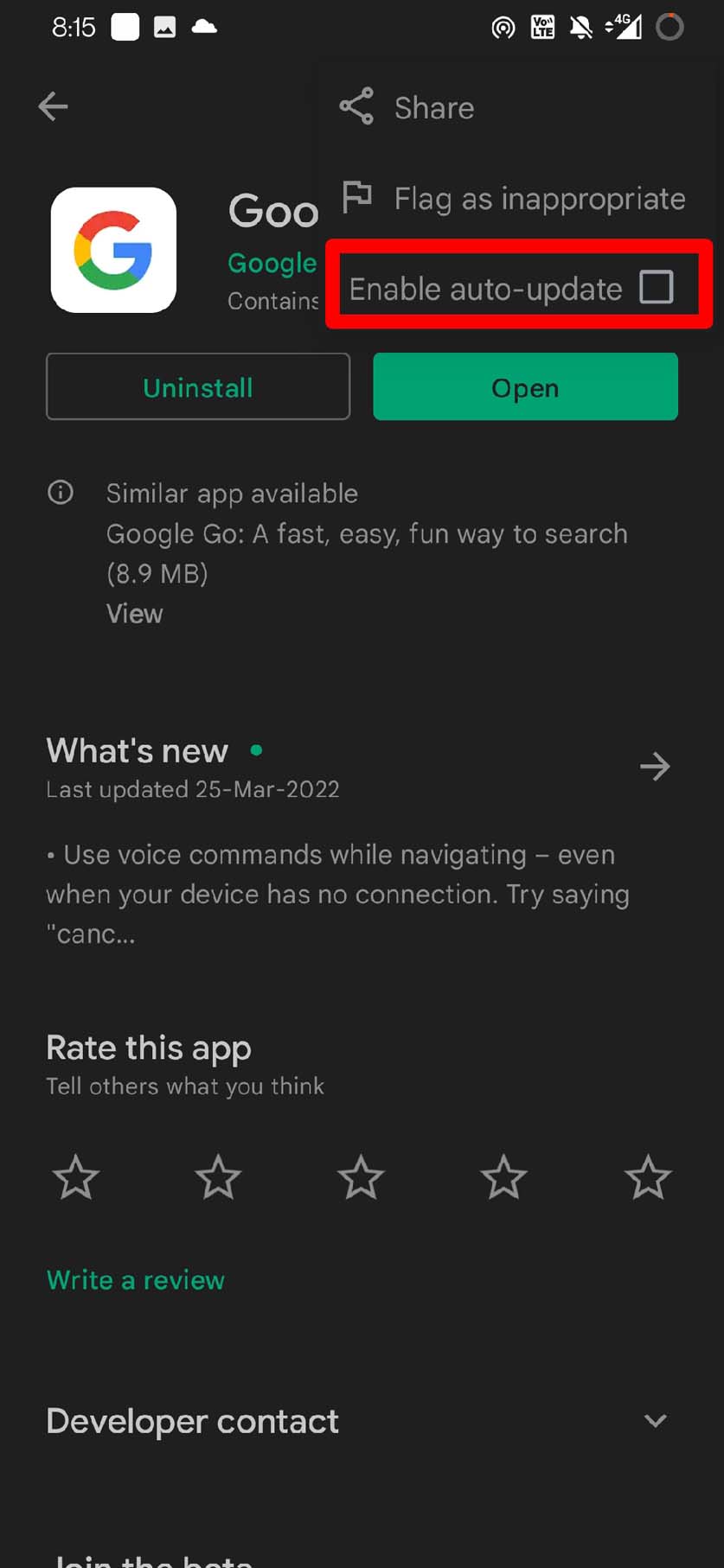 How to Fix Google App Battery Drain on Android Devices? 13 disable auto updates for Google app