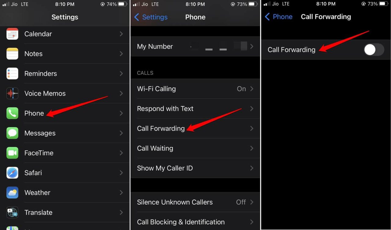 How to Fix Voicemail Not working on iPhone? 4 disable call forwarding on iPhone