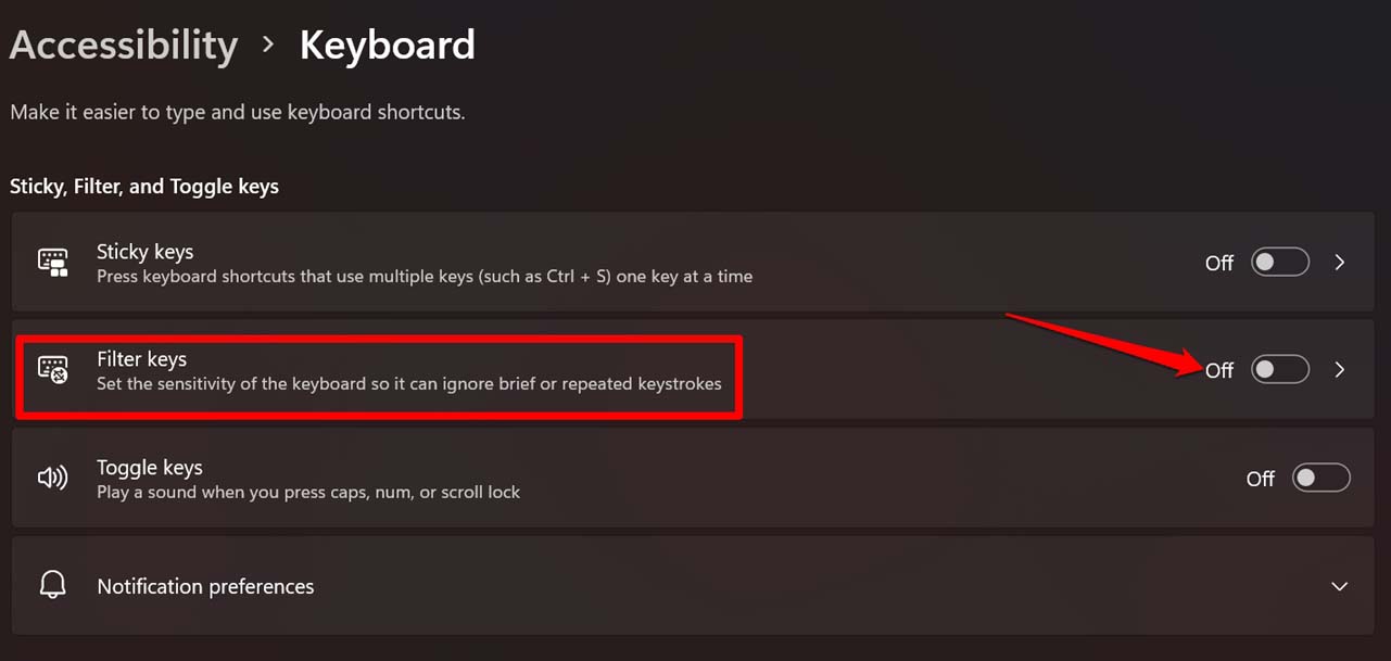 How to Fix Reversed Caps Lock in Windows 11? 15 disable filter keys