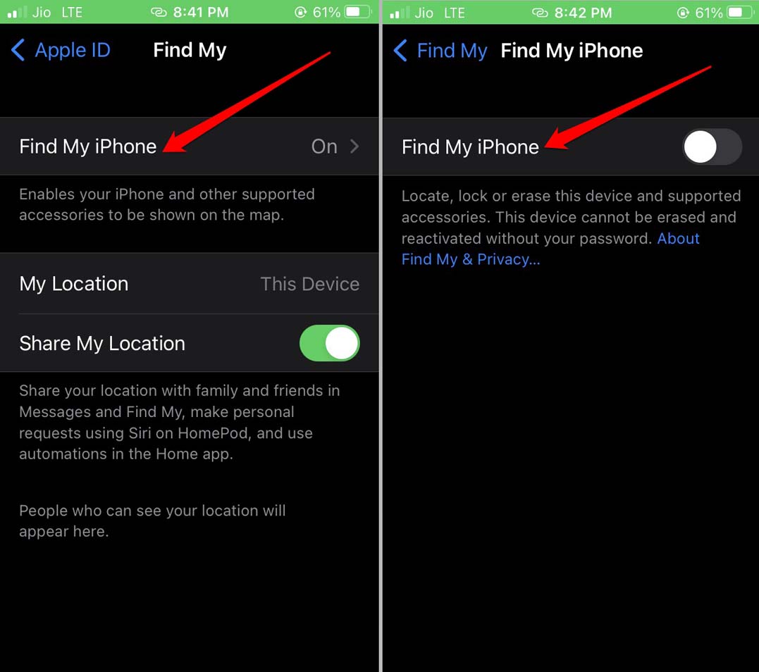 10 Things You Must Do Before Selling Your iPhone 3 disable find my iPhone
