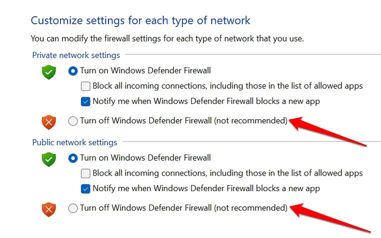 How to Fix Printer Sharing Not Working in Windows 11? 13 disable firewall in Windows 11