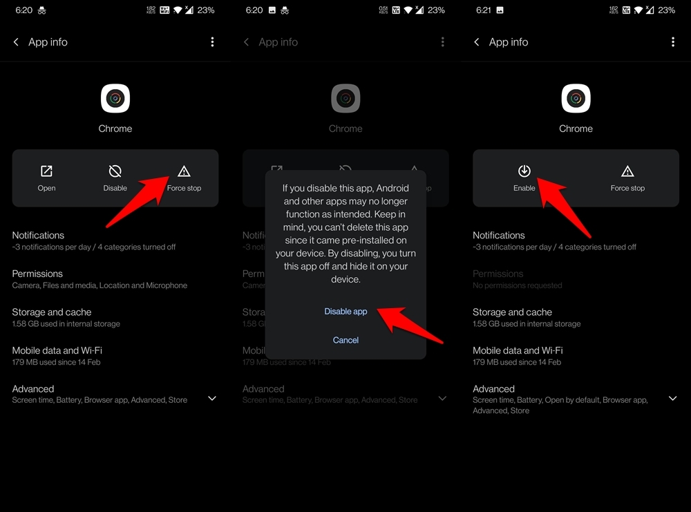 How to Fix Google Search More Button Try Again Error? 7 disable google chrome app on android