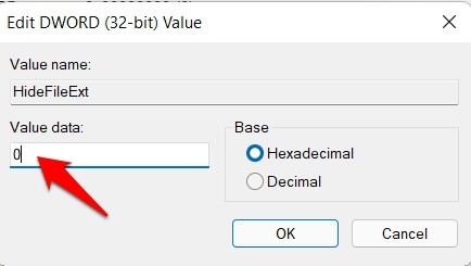 How to Check File Extensions in Windows 11? 9 disable hide file extension registry in windows 11