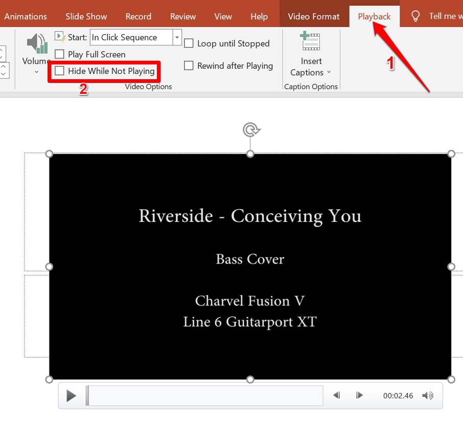How to Fix Videos Not Playing in PowerPoint Presentation? 2 disable hide while not playing on PowerPoint