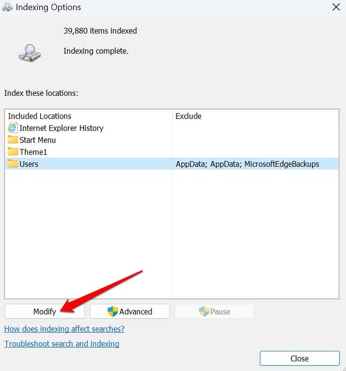 How to Fix Slow File Transfer Speed on Windows 11? 19 disable indexing on Windows
