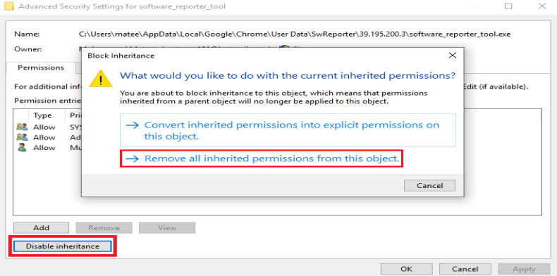 How to Disable Software Reporter Tool in Chrome High CPU Usage? 3 Disable This Using File Permissions