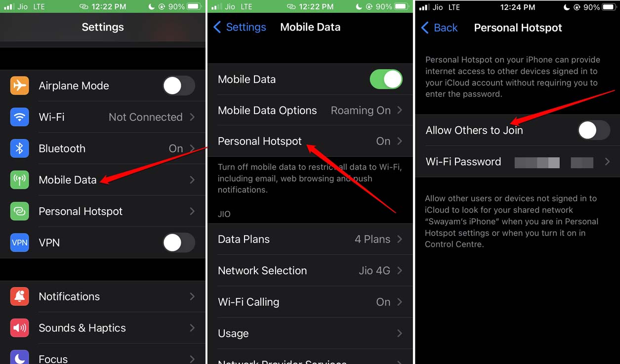 How to Fix Airdrop Not Working on iPhone? 4 disable personal hotspot on iPhone