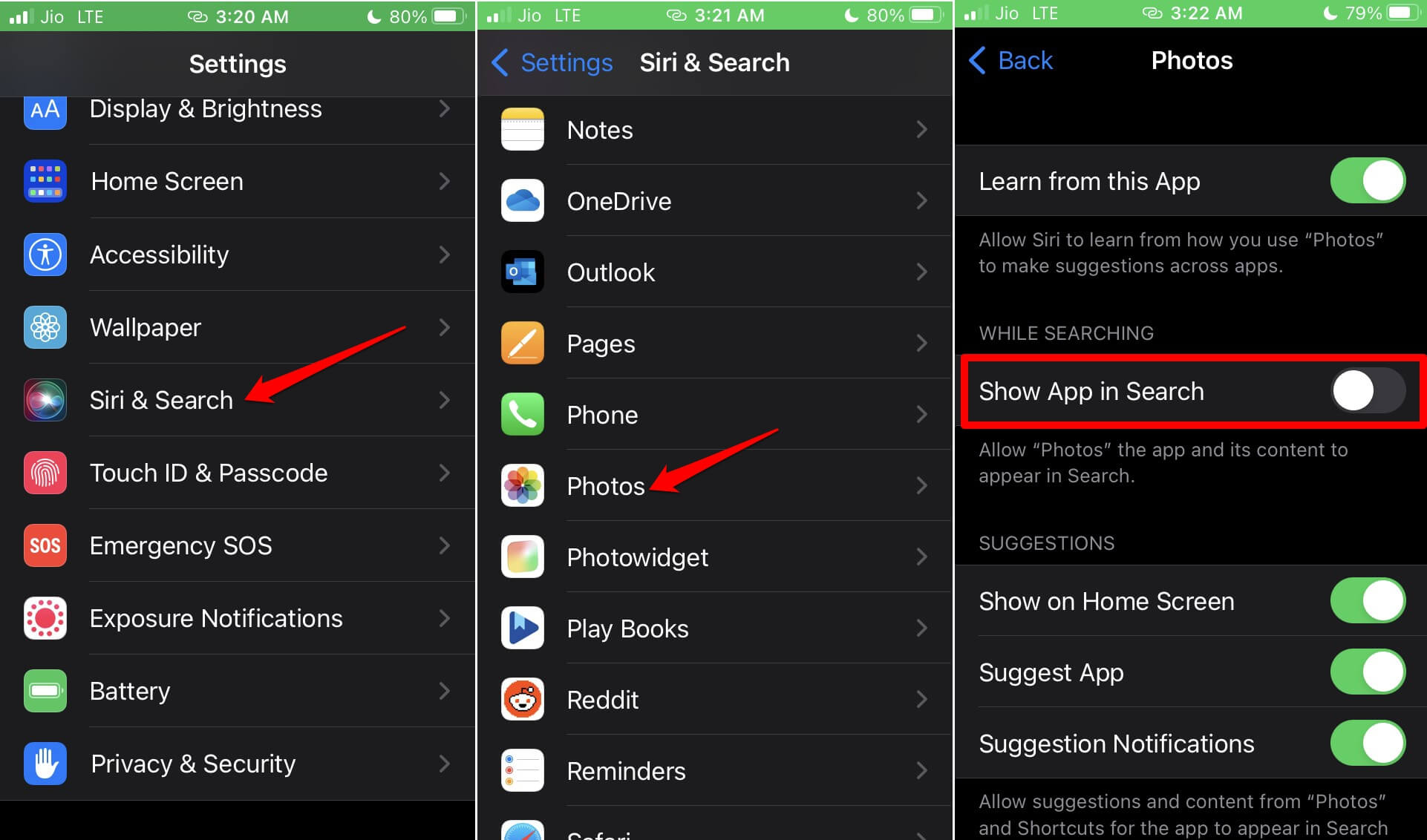 How to Remove Photos from the Spotlight Search Result on iPhone? 3 disable spotlight search from suggesting Photos app in search result