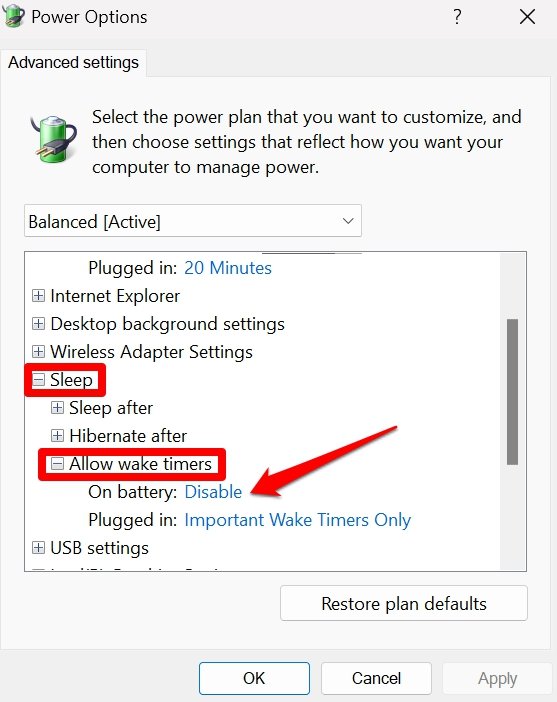 How to Fix Windows PC Randomly Waking Up from Sleep? 12 disable wake timers