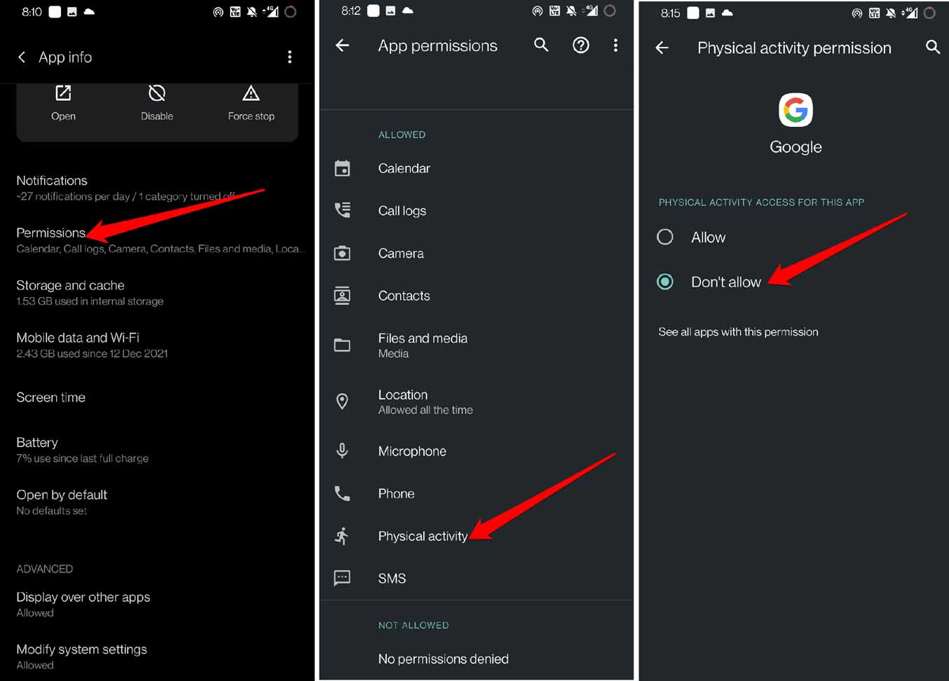How to Fix Google App Battery Drain on Android Devices? 10 do not allow physical activity access
