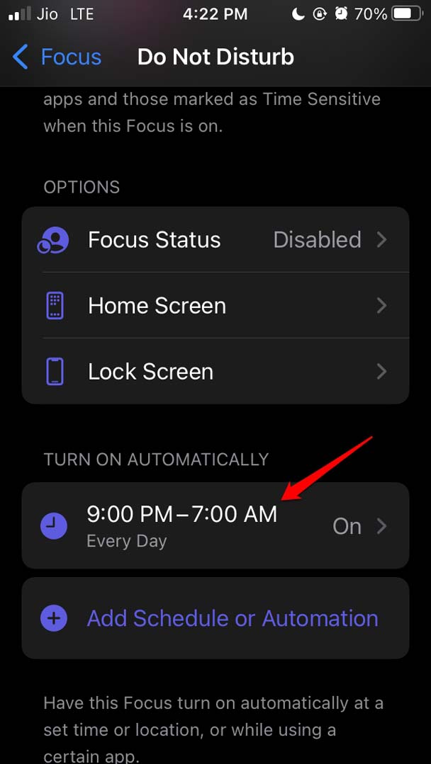 How to Fix Focus Mode Not Working on iOS 15? 19 do not disturb schedule