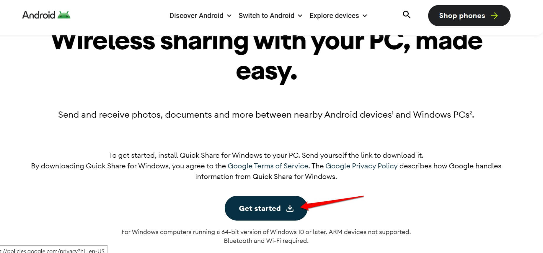 download Nearby Share for Windows OS