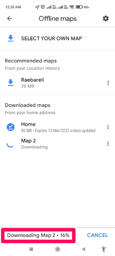 How to Use Google Maps Offline? 6 access the downloaded map