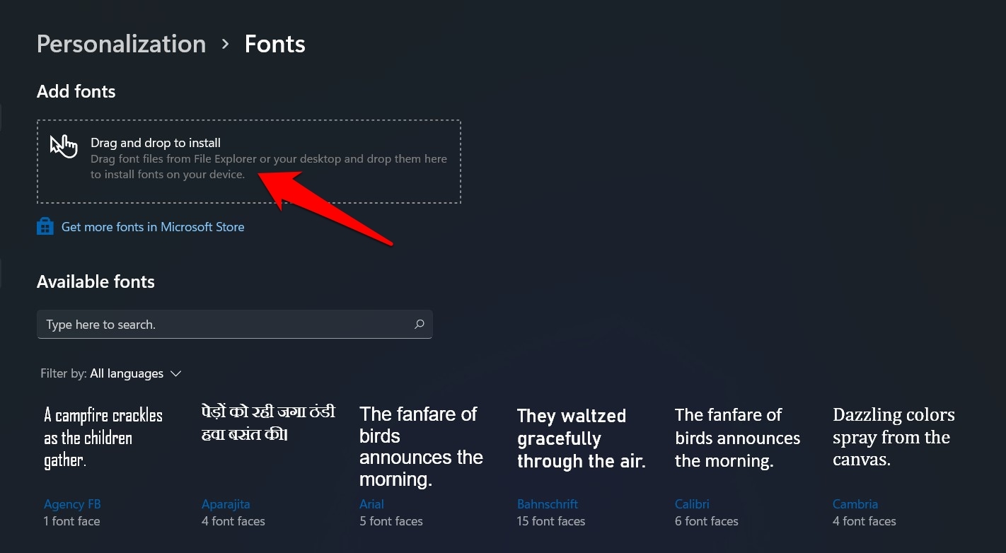How to Install Custom Fonts in Windows 11? 9 drag fonts to install them in windows 11
