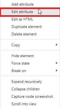 Use Inspect Element