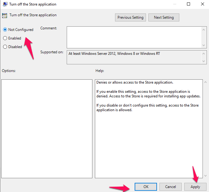 How to Fix Microsoft App Store Error 0x800704EC in Windows 10? 21 either select Not Configured or Disabled