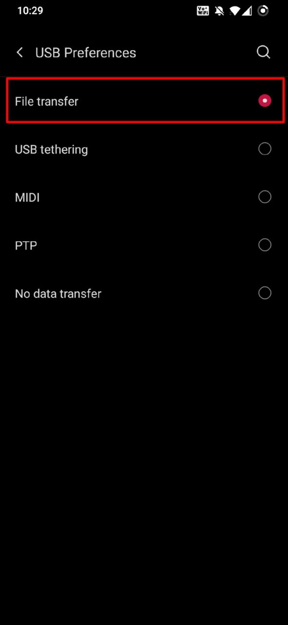 enable File Transfer