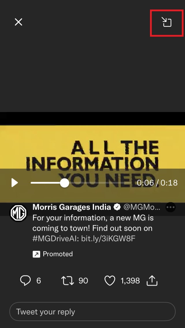 enable Picture in picture mode manually
