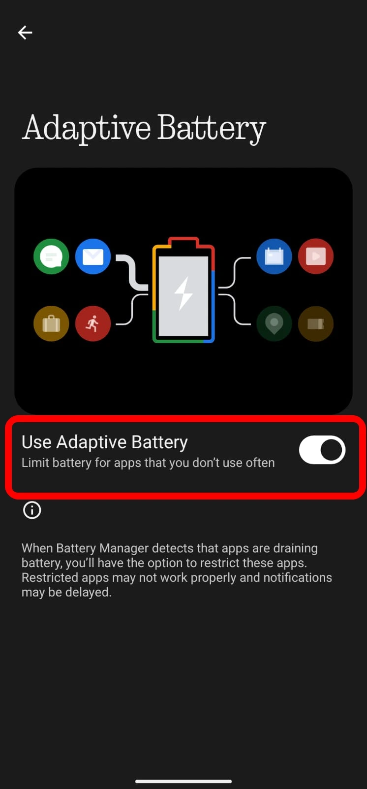 What actually drains your Android battery and it's not what you think 3 enable adaptive battery on Android