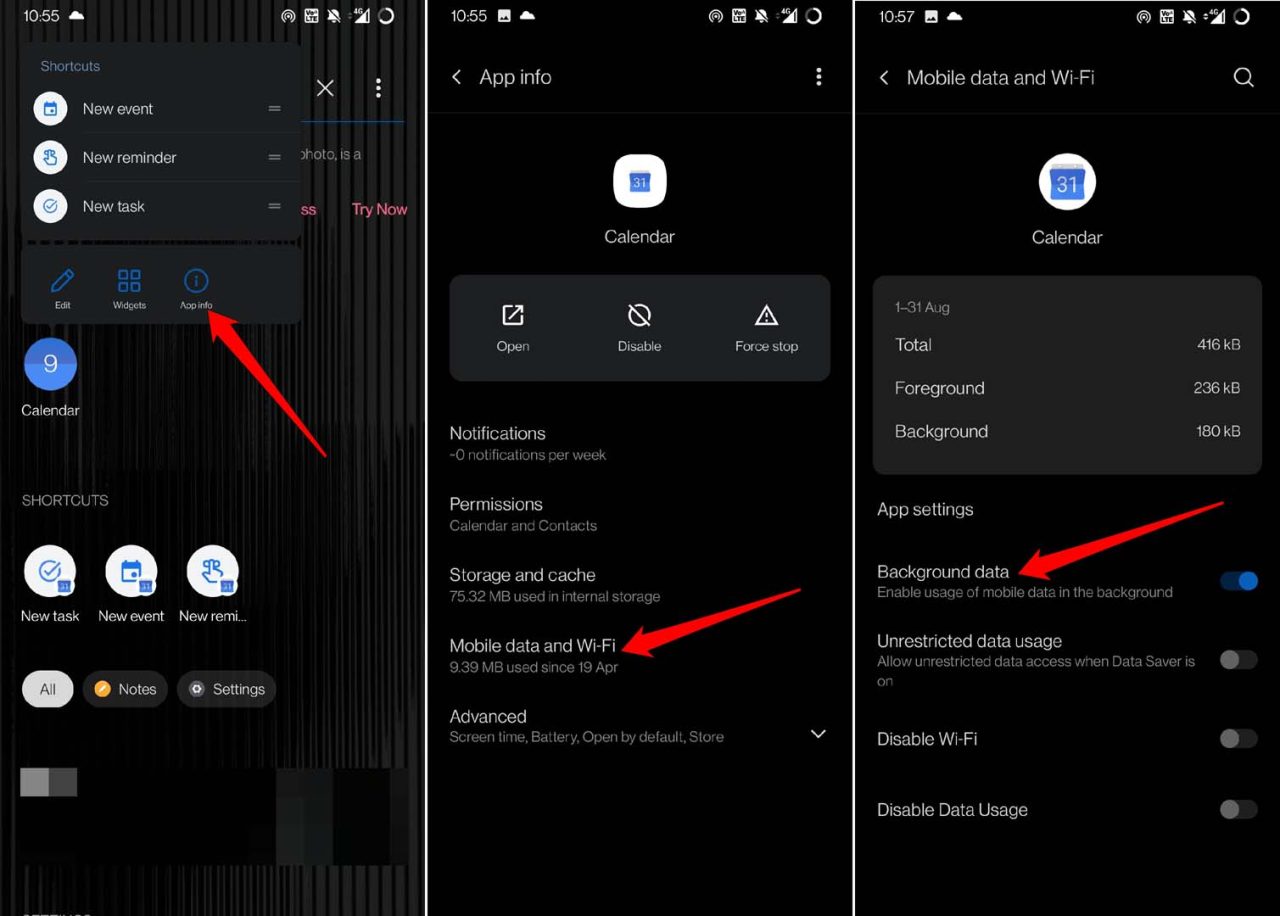 Google Calendar Notifications Not Showing on Android: How to Fix? 4 enable background data for Google calendar