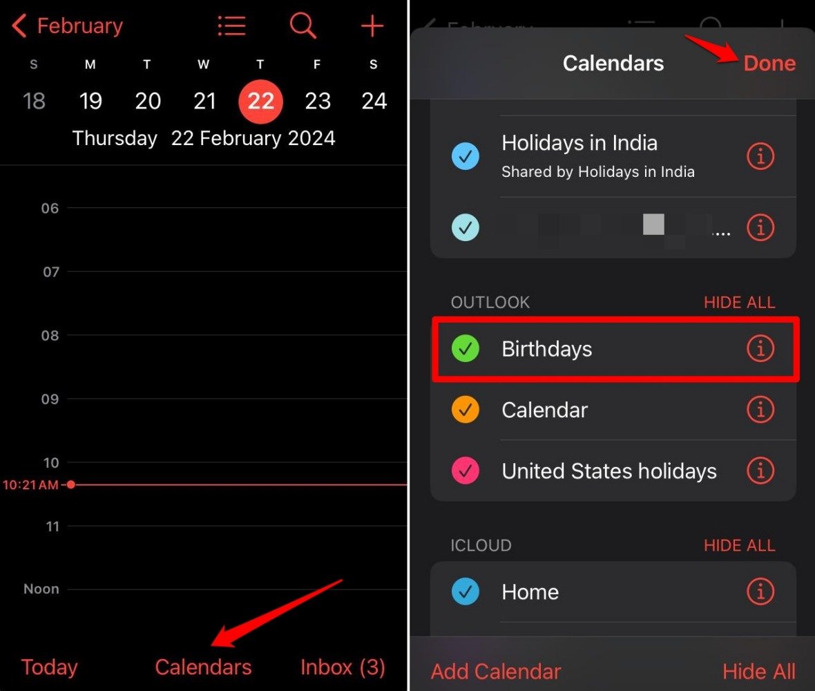 How to Add and See Birthdays on iPhone Calendar 2 enable birthday notifications on iPhone calendar app