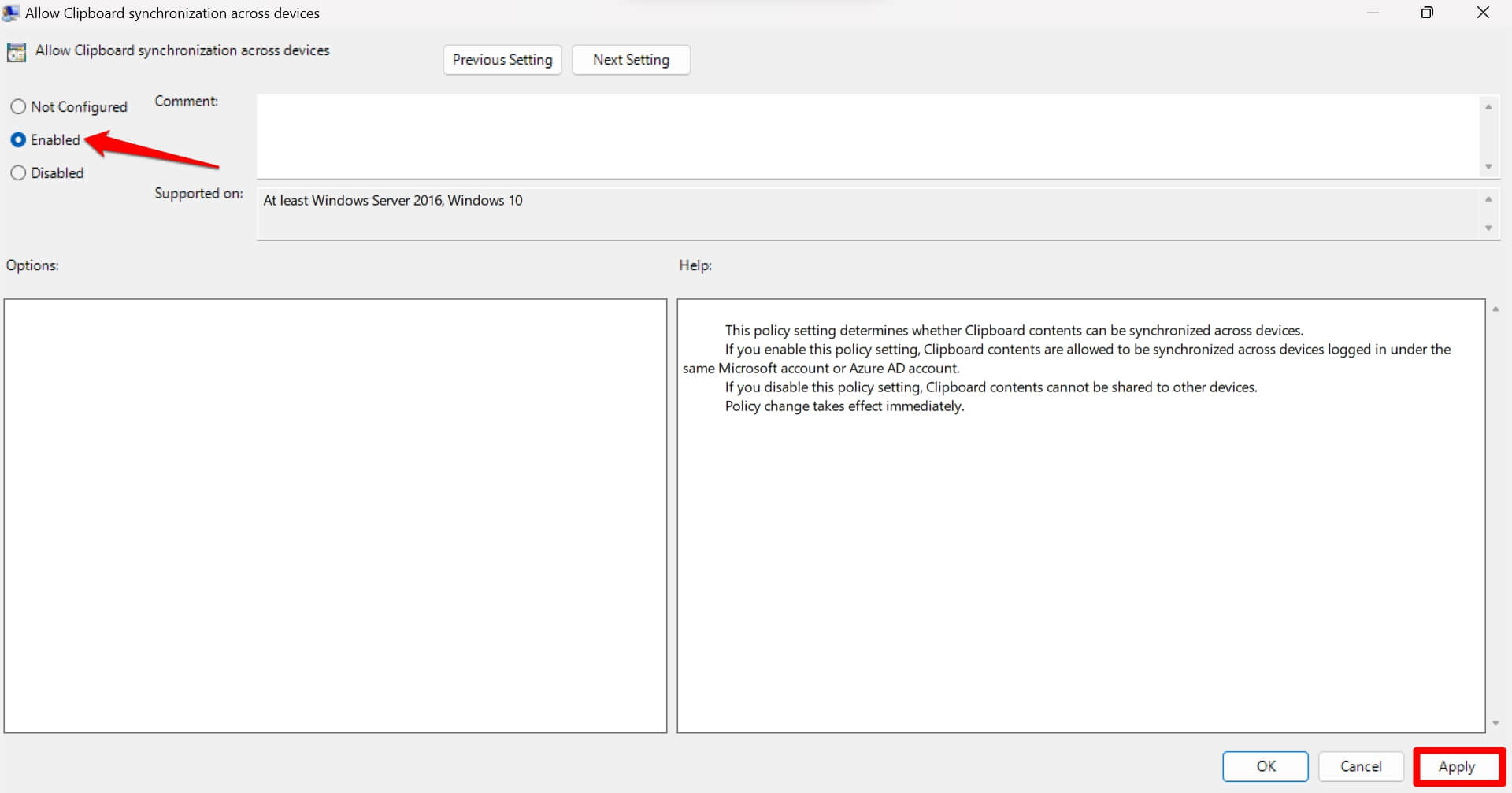 How to Enable Clipboard Syncing in Windows 11 10 enable clipboard sync on Windows group policy editor