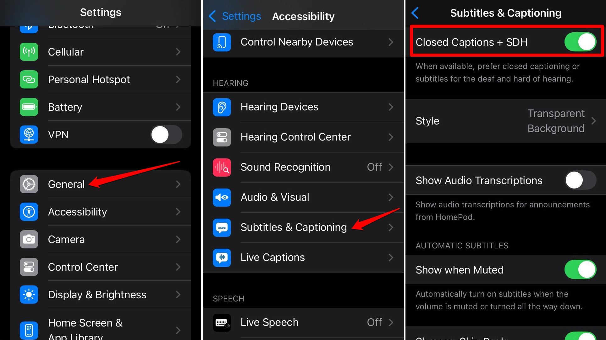 iPhone Settings you need to Change Right Now to improve iOS User Experience 16 enable closed captions in iPhone