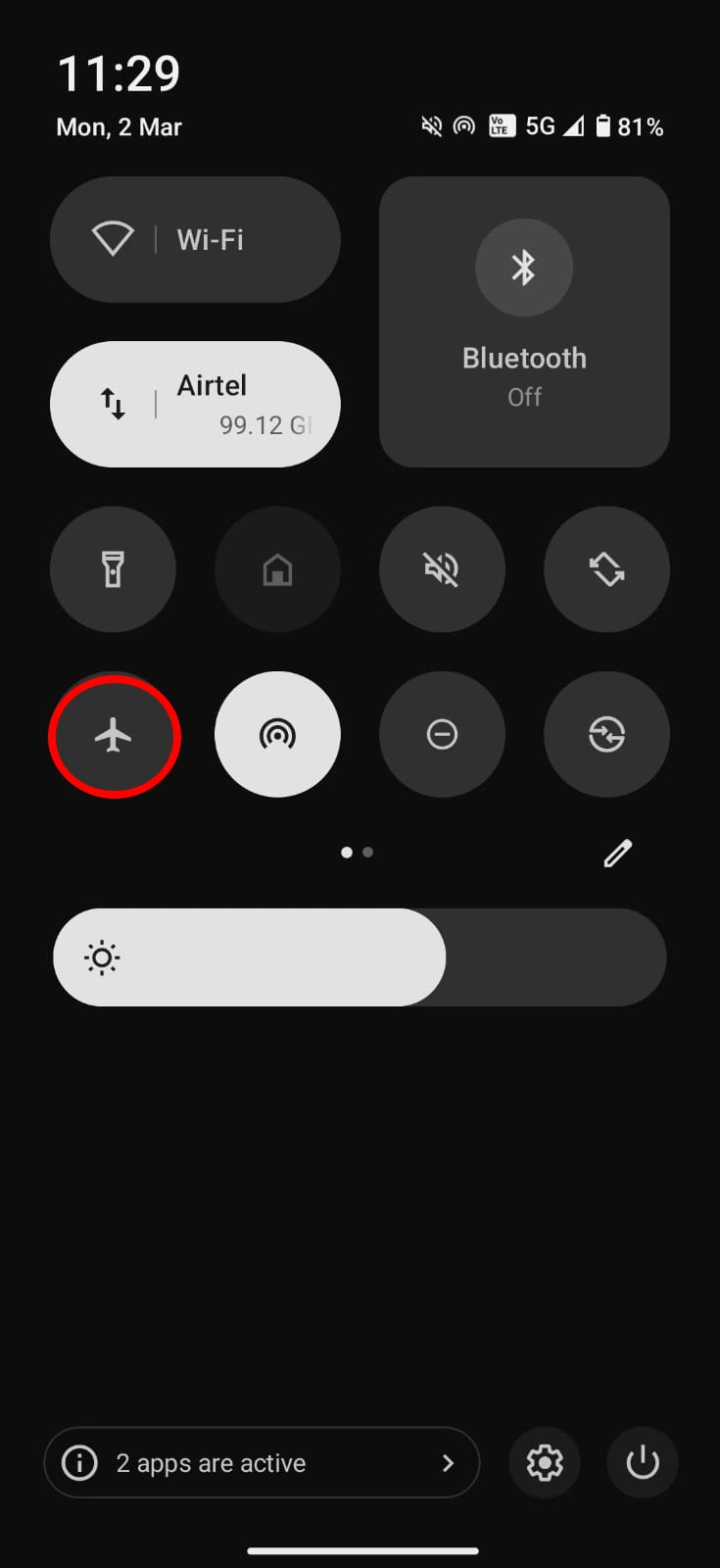 How I fixed the “An error occurred tap to retry” issue while playing YouTube videos? 8 enable flight mode on Android 15