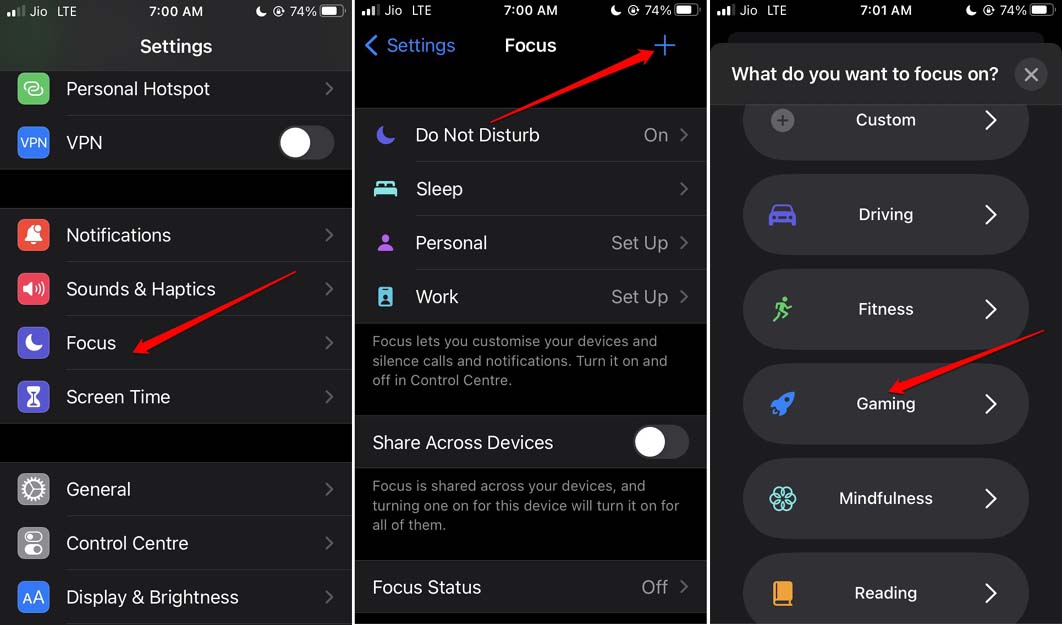 How to Use Focus Mode While Playing Games on iOS 16? 2 enable gaming focus mode on iOS 16