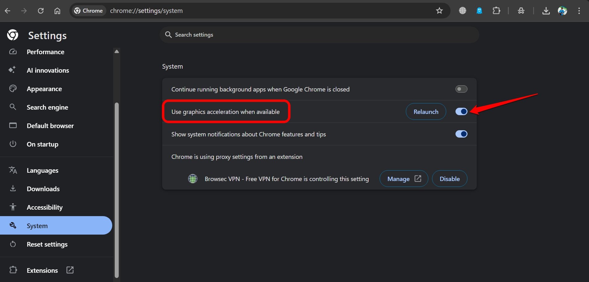 How to Reduce Google Chrome RAM Usage? 7 enable graphic acceleration in chrome