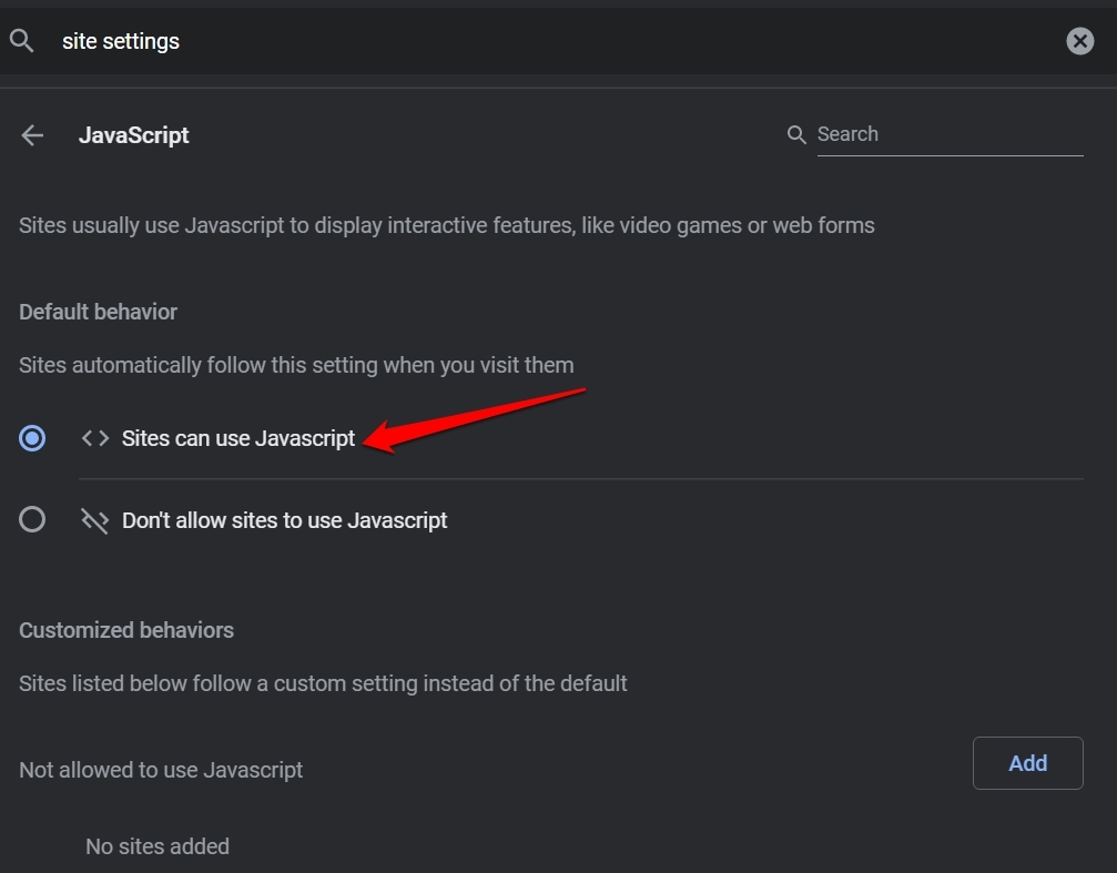 How to Fix Video Playback Error on Google Chrome? 7 enable javascript for sites on Chrome browser