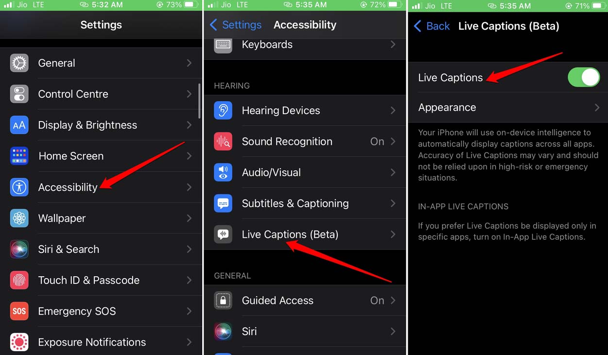 How to Use Live Captions in iOS 16? 4 enable live caption in iOS 16