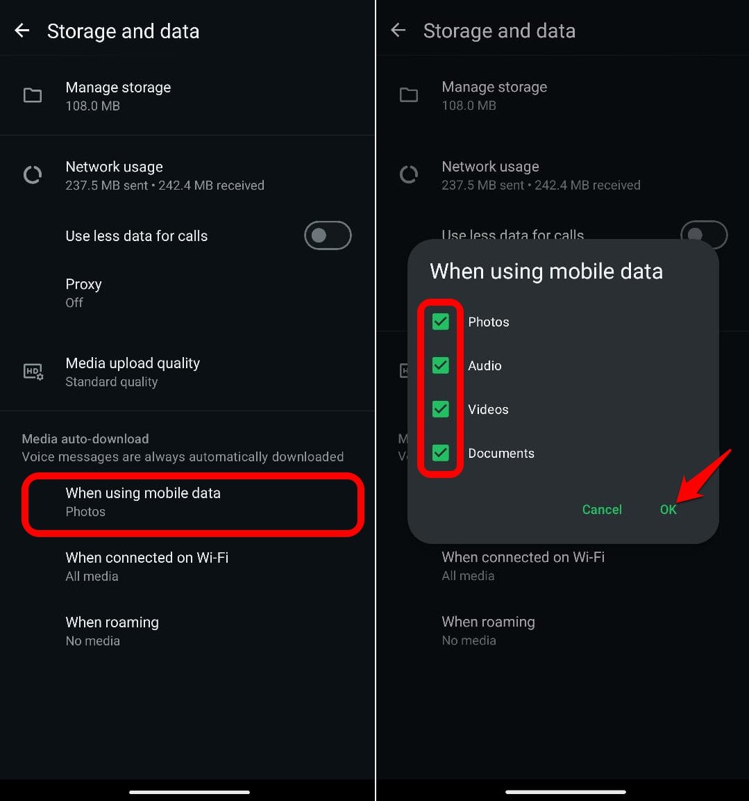How to Secretly Read WhatsApp Group Messages Without Letting the Sender Know? 5 enable-media-auto-download when using WhatsApp with mobile data