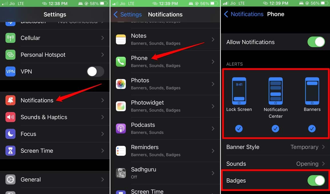 How to Fix Missed Call Notifications Not Showing on iPhone? 7 enable notification badges for Phone app