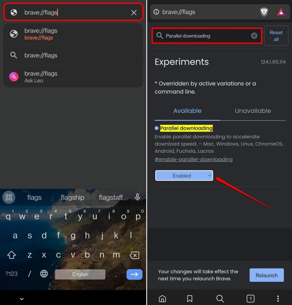 Chrome Faster Download: Enable Parallel Downloads 6 enable parallel downloading on Brave Android