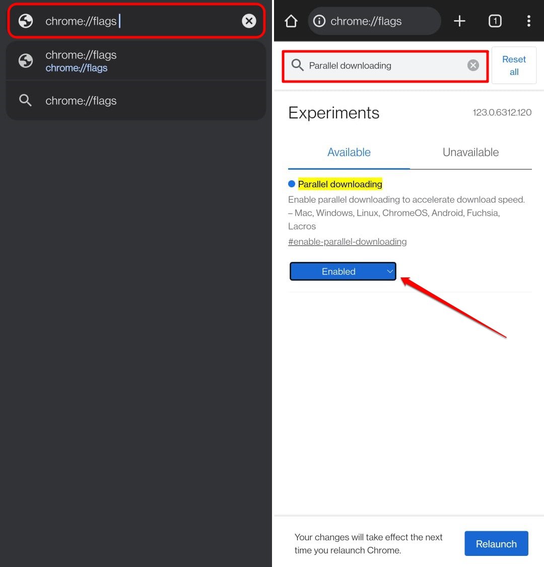 Chrome Faster Download: Enable Parallel Downloads 5 enable parallel downloading on Chrome Android