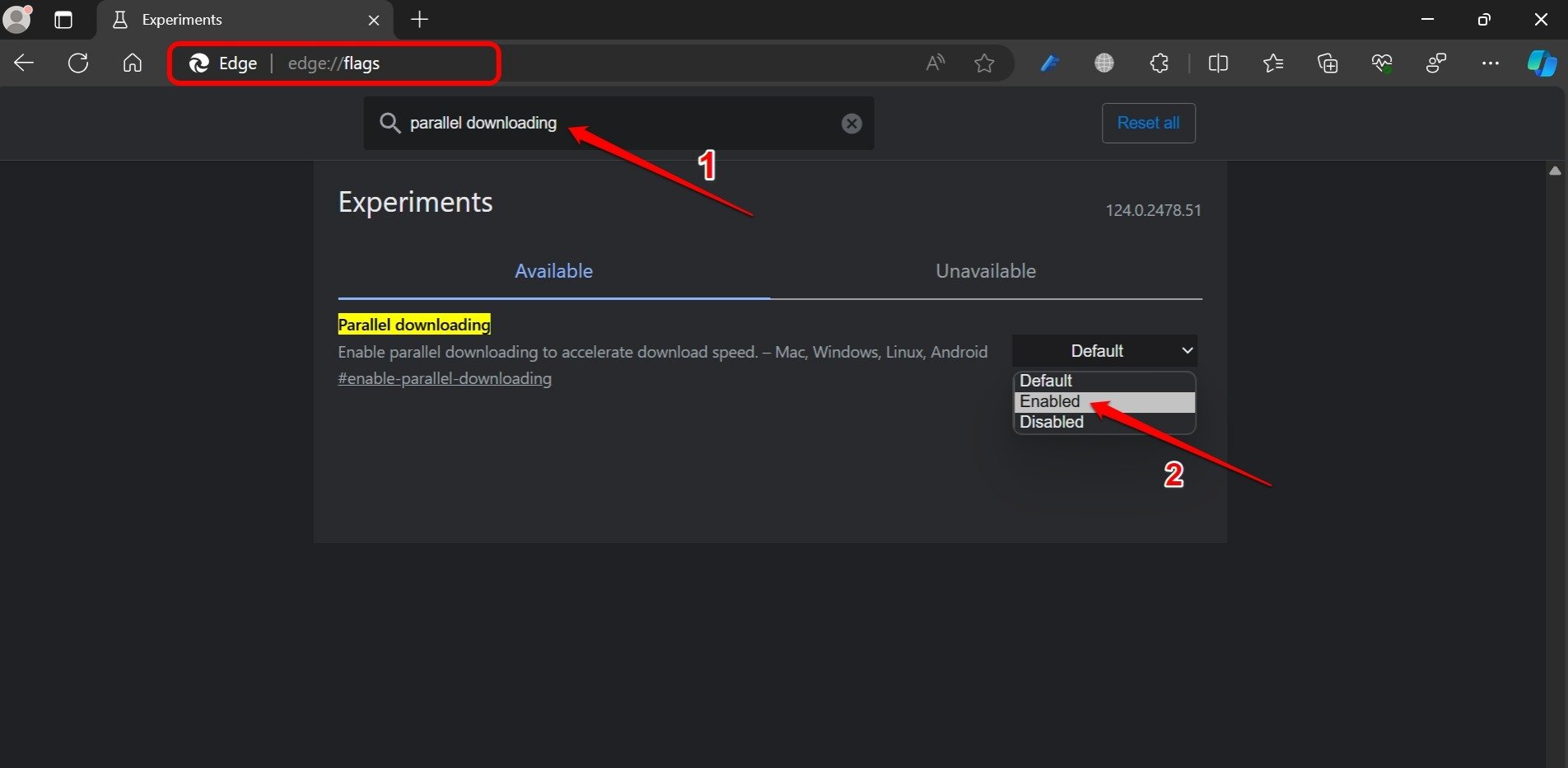 Chrome Faster Download: Enable Parallel Downloads 3 enable parallel downloading on Edge browser for PC