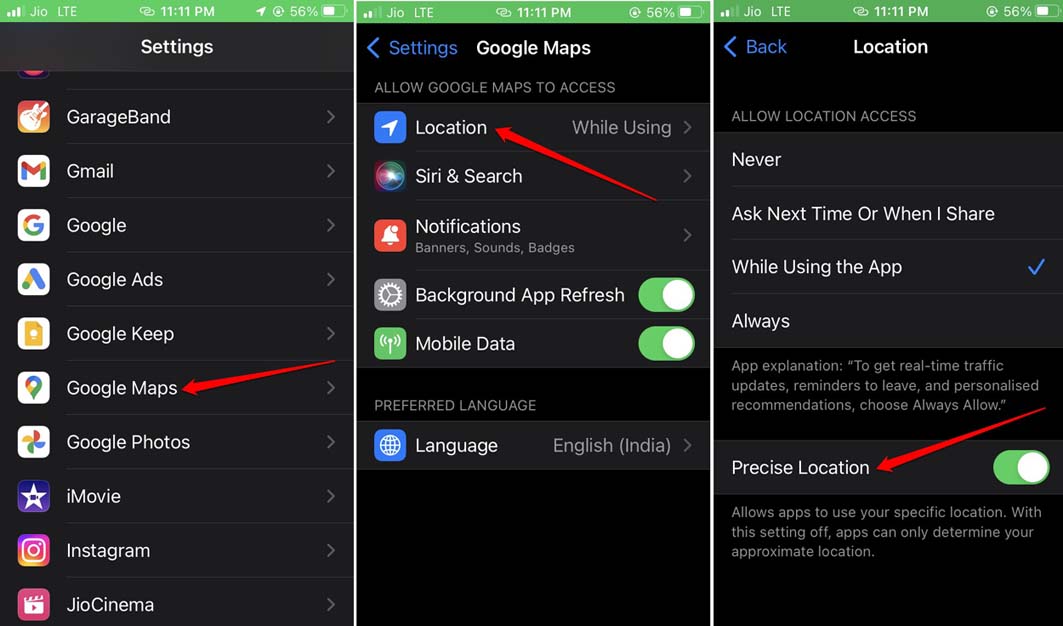 How to Fix Google Maps Keeps Rerouting on Android and iOS? 9 enable precise location Google maps iOS