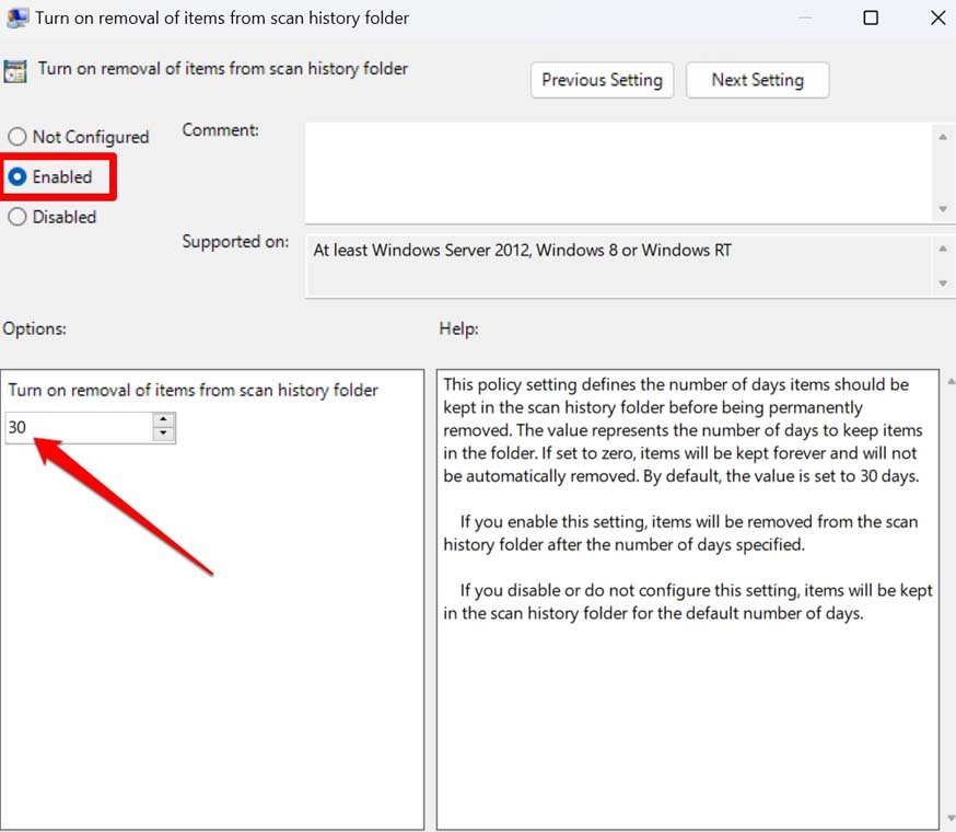 Best Ways to Clear Windows Defender Protection History on Windows 11 4 enable removal of items from Scan history