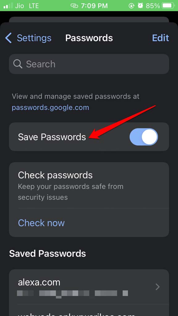 How to Fix Google Chrome Not Saving Passwords on PC? 9 enable save passwords on iOS